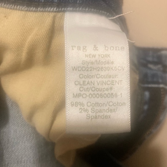 rag & bone High Rise Blue Jeans - Picture 6 of 9